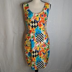 Vintage 90s Banu Paris Geometric Pattern Mini EUC